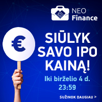 „NEO Finance“ per IPO jau beveik pritraukė planuotą minimalią sumą – pusę milijono eurų