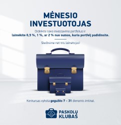 KONKURSAS INVESTUOTOJAMS: laimėk iki 2 proc. nuo sumos, kuria padidinsi savo investavimo portfelį!